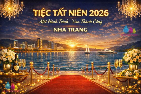 In Backdrop Tiệc Tất Niên 2026 Nha Trang