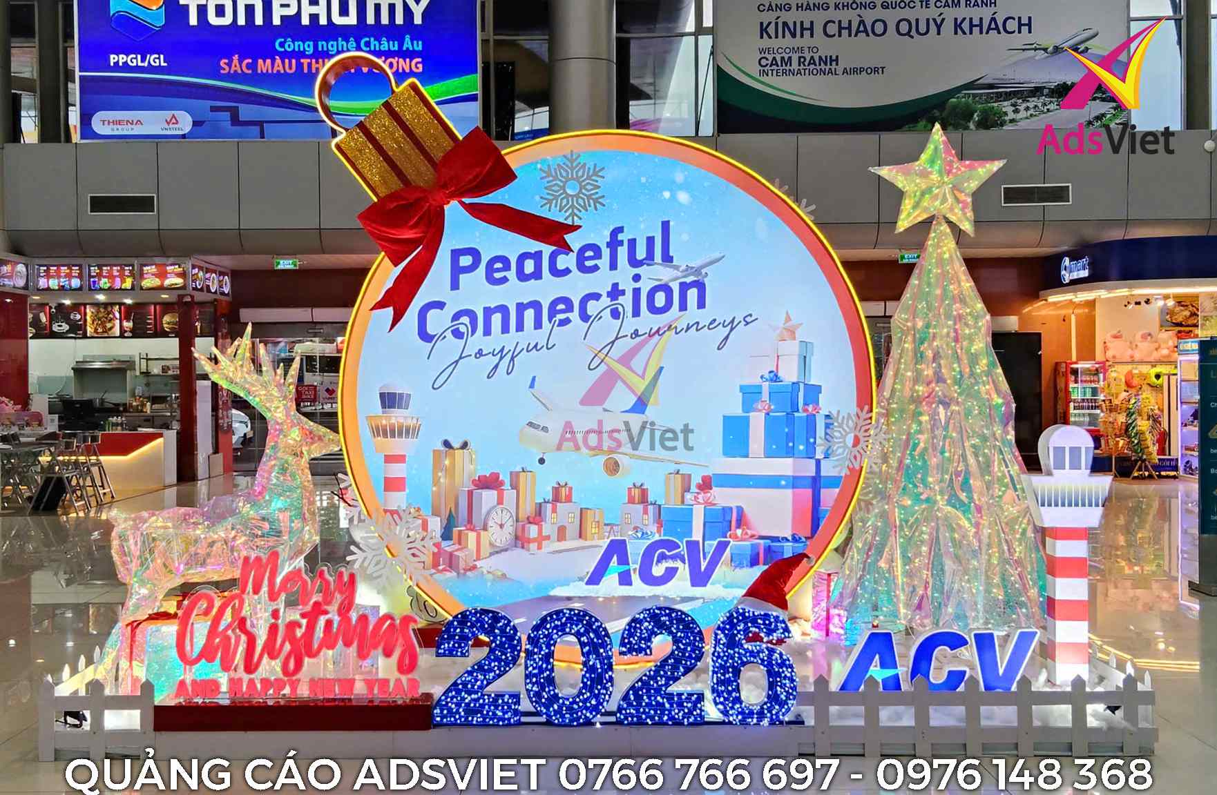 trang tri noel san bay nha trang