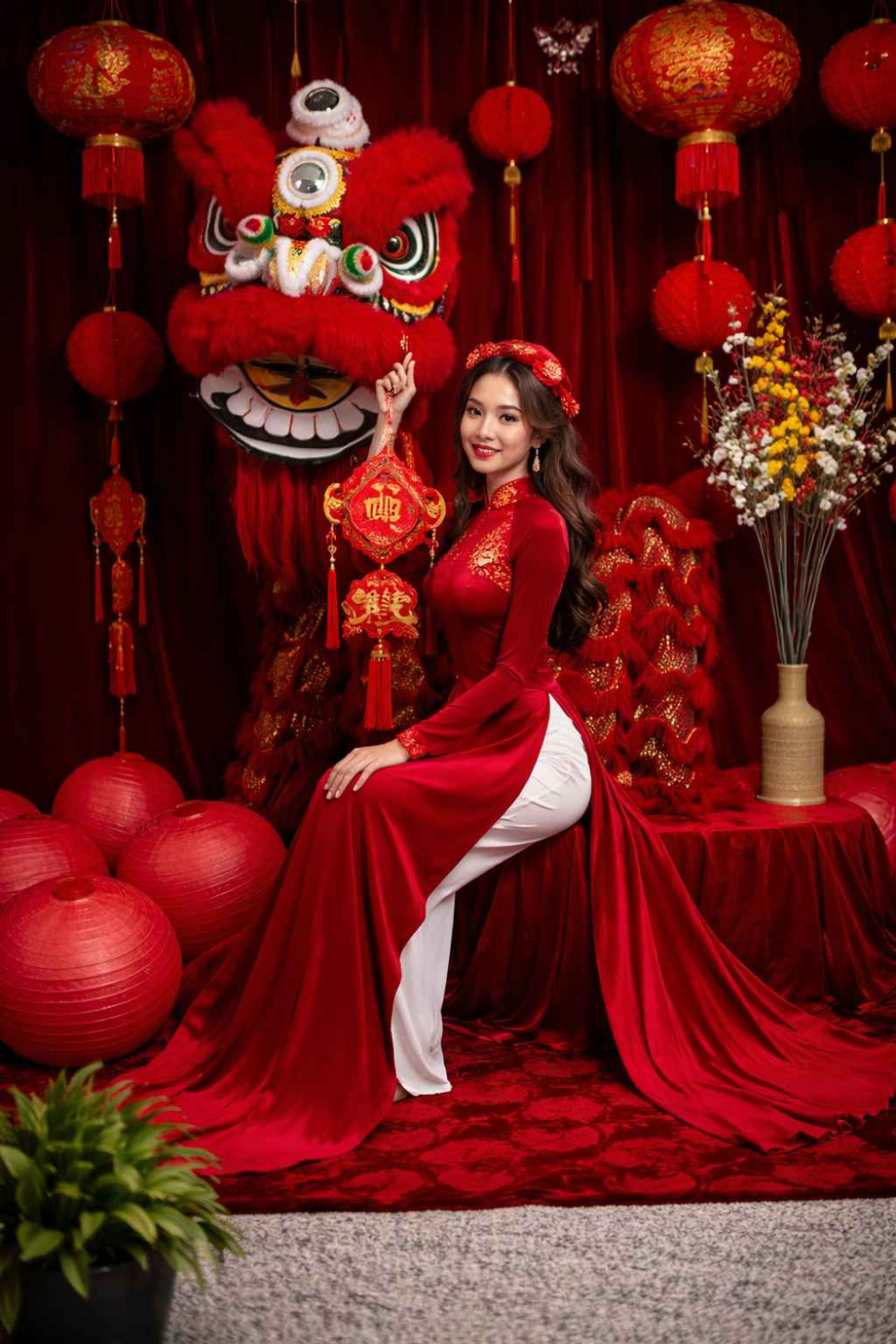 trang tri tet 2026 khach san