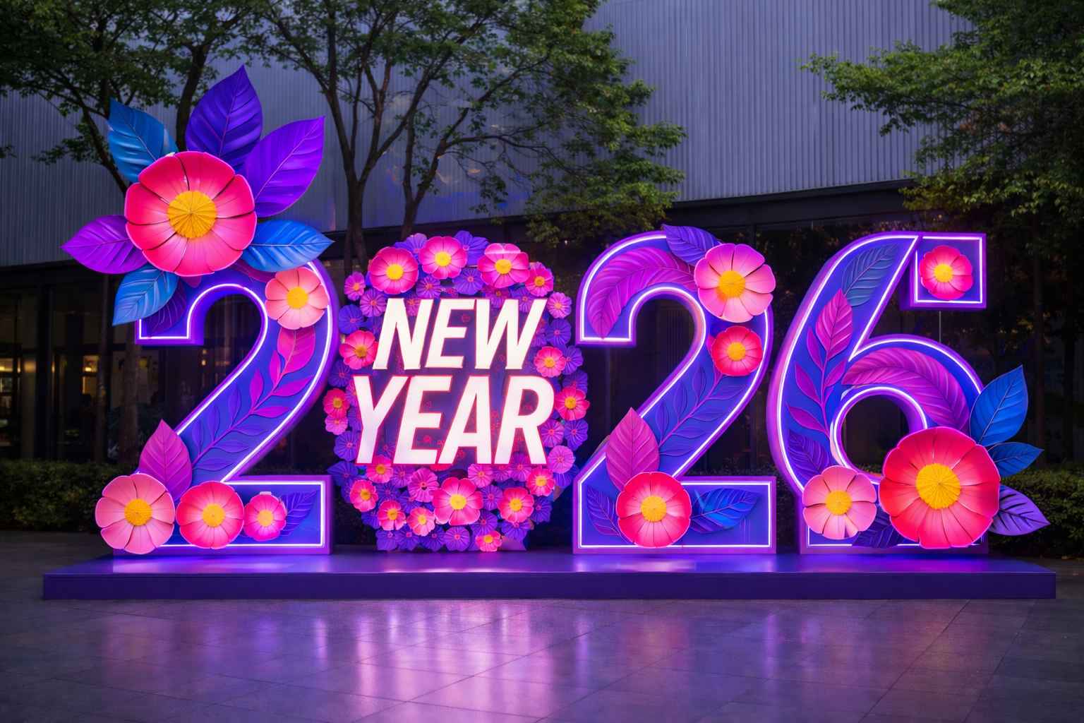 trang tri tet 2026 showroom3