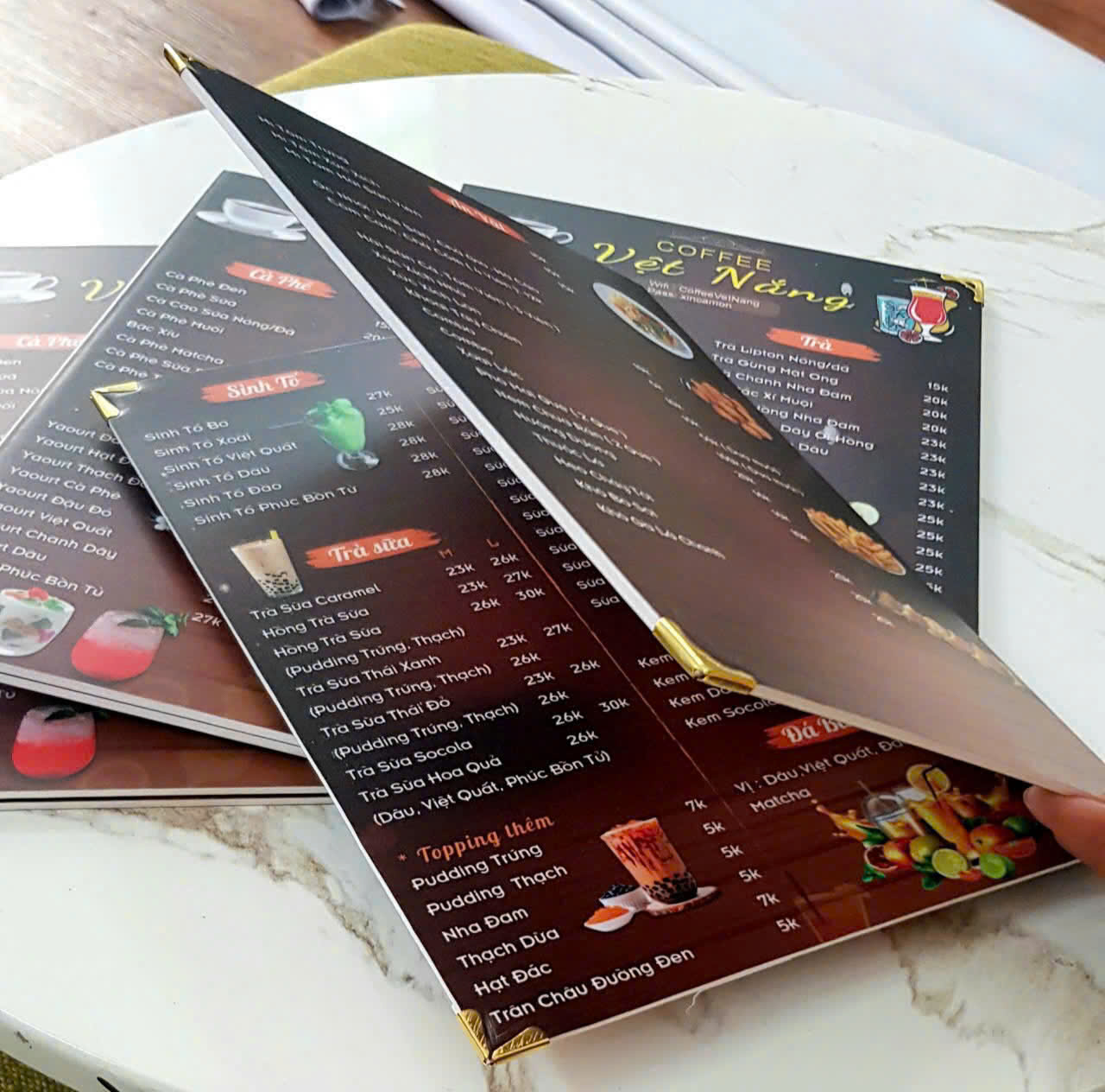 Thiết Kế In Ấn Menu Formex Chống Thấm Nước