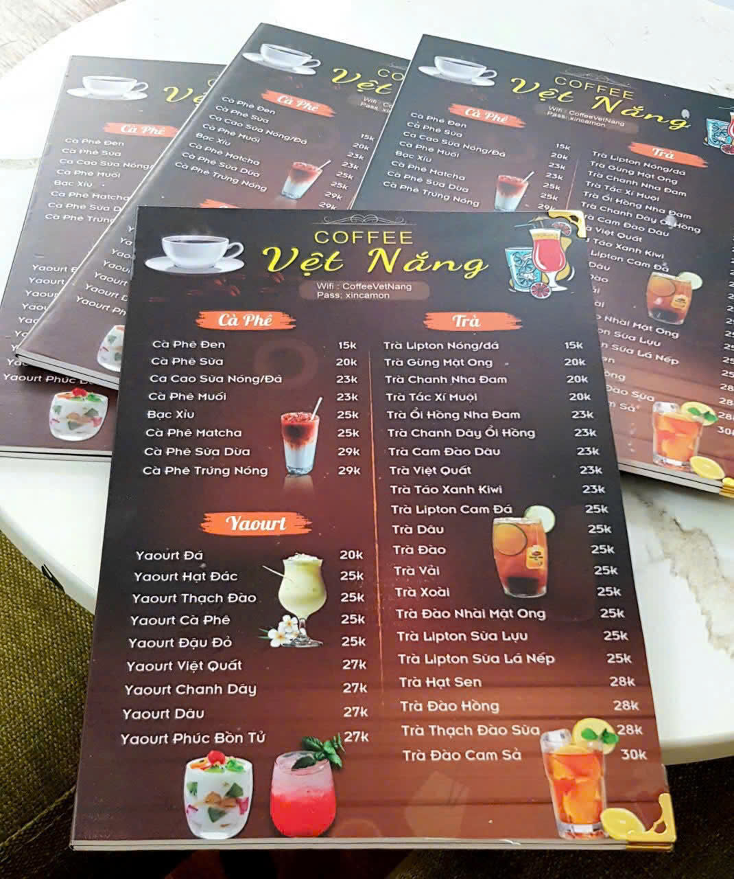 Thiết Kế In Ấn Menu Formex Chống Thấm Nước