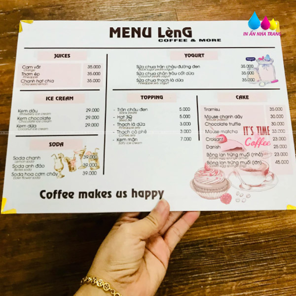 In Menu Nhà Hàng Tại Nha Trang